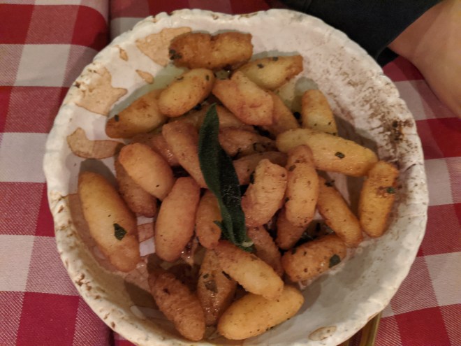 Gnocchi fritti with brown butter