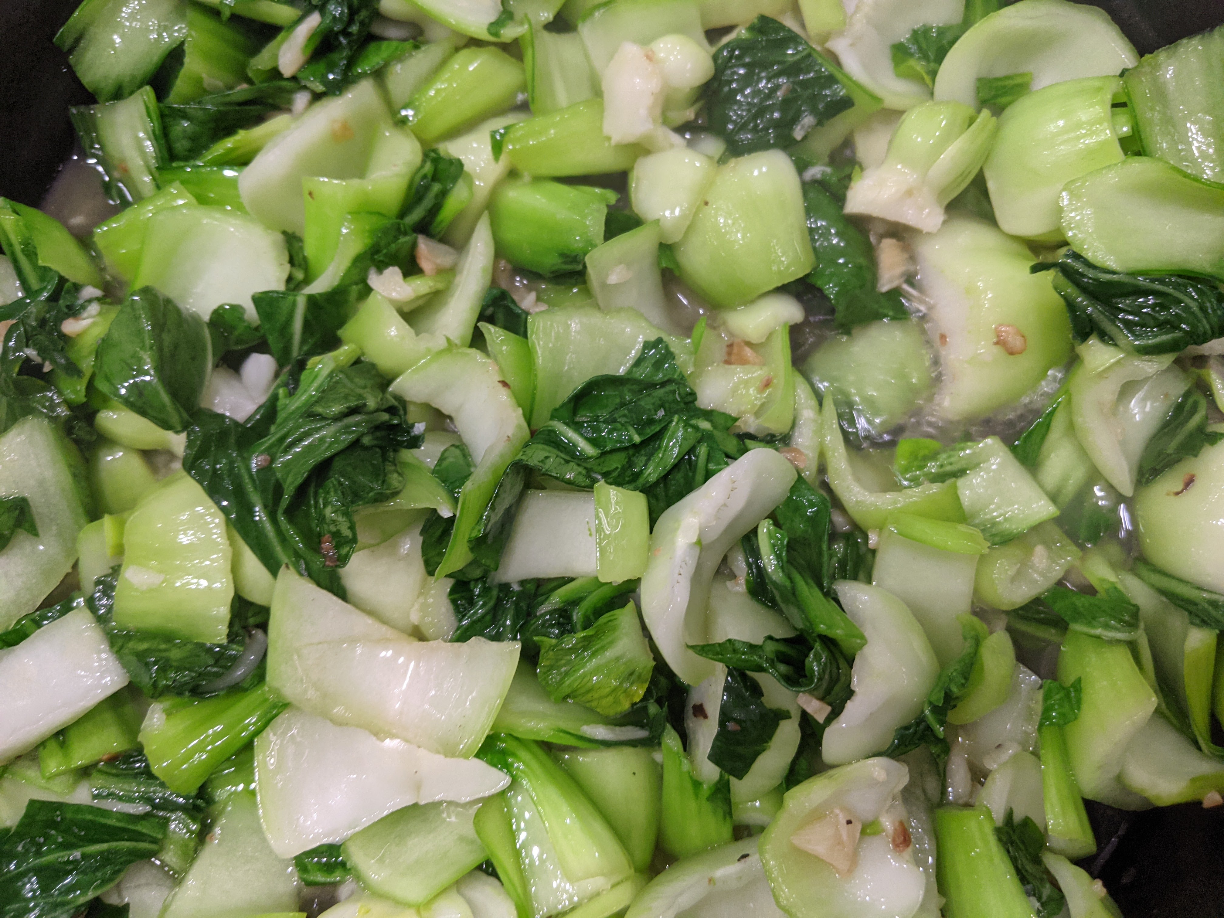 Bok choy added in